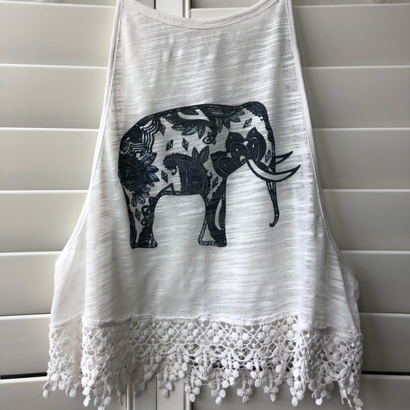 H&M Boho Elephant Tank - Picture 1 of 3